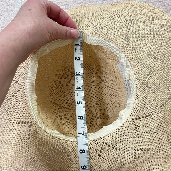 Vintage Laura Ashley Paper Sun Hat Cottage Core Prairie Made in Italy - Picture 6 of 9